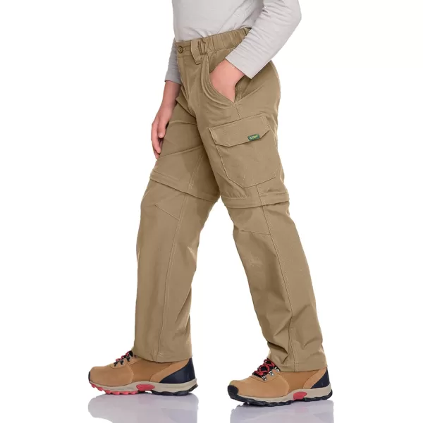 CQR Kids Youth Hiking Cargo Pants UPF 50 Quick Dry Convertible Zip Off Pants Outdoor Camping PantsShenandoah Cougar