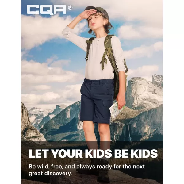 CQR Kids Youth Hiking Cargo Pants UPF 50 Quick Dry Convertible Zip Off Pants Outdoor Camping PantsShenandoah Pristine Navy