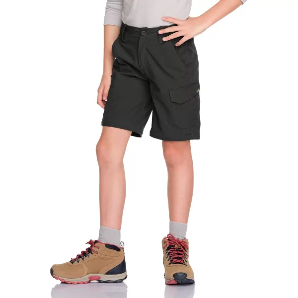 CQR Kids Youth Hiking Cargo Pants UPF 50 Quick Dry Convertible Zip Off Pants Outdoor Camping PantsShenandoah Zip Pocket Black