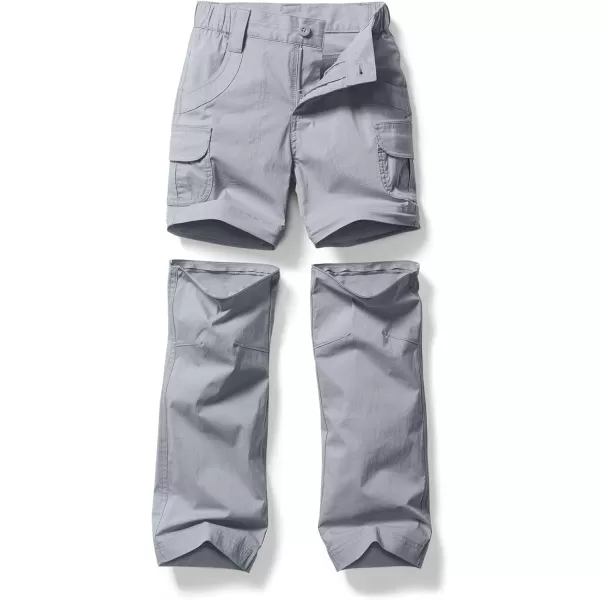 CQR Kids Youth Hiking Cargo Pants UPF 50 Quick Dry Convertible Zip OffRegular Pants Outdoor Camping PantsConvertible Stone