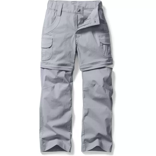 CQR Kids Youth Hiking Cargo Pants UPF 50 Quick Dry Convertible Zip OffRegular Pants Outdoor Camping PantsConvertible Stone