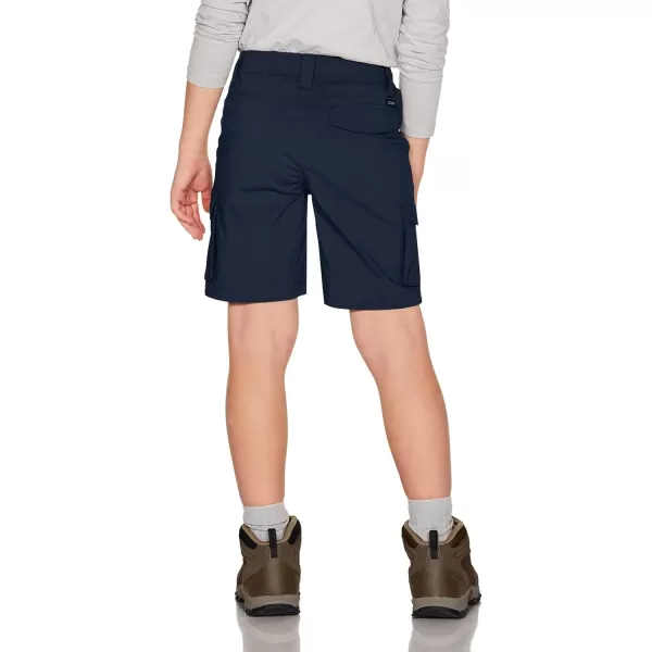 CQR Kids Youth Pull on Cargo Shorts Outdoor Camping Hiking Shorts Lightweight Elastic Waist Athletic Short with PocketsDriflex Navy