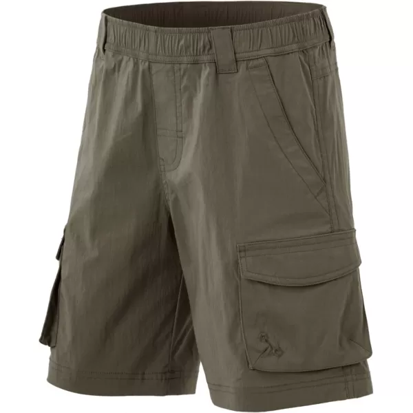 CQR Kids Youth Pull on Cargo Shorts Outdoor Camping Hiking Shorts Lightweight Elastic Waist Athletic Short with PocketsDriflex Shorts Tundra