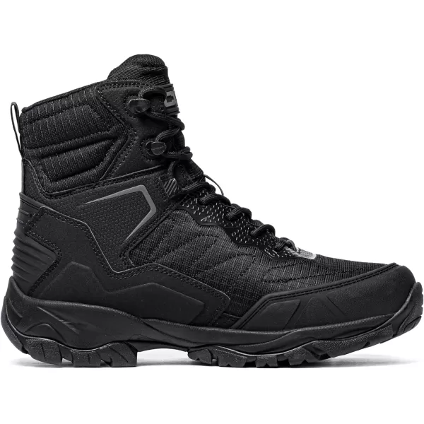 CQR Mens Military Tactical Boots Lightweight 6 Inches Combat Boots Durable EDC Outdoor Work BootsBlockade 6  Ripstop Black