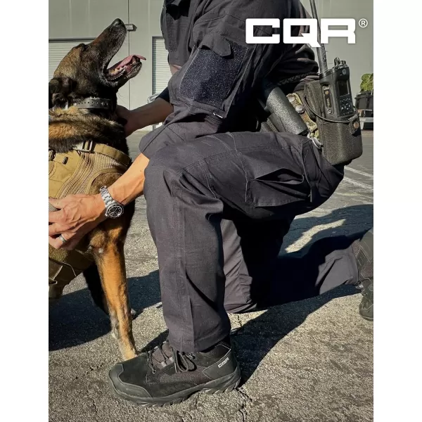 CQR Mens Military Tactical Boots Lightweight 6 Inches Combat Boots Durable EDC Outdoor Work BootsFathom 6  Suede Black