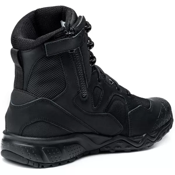 CQR Mens Military Tactical Boots Lightweight 6 Inches Combat Boots Durable EDC Outdoor Work BootsPatrol 6  Zip Black