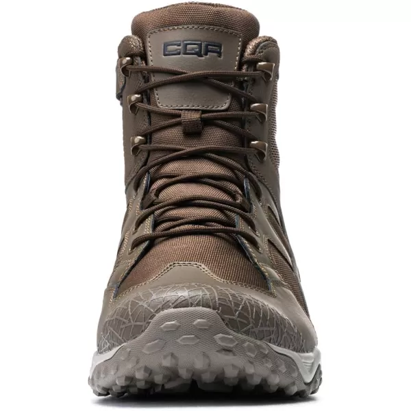 CQR Mens Military Tactical Boots Lightweight 6 Inches Combat Boots Durable EDC Outdoor Work BootsPatrol 6  Zip Dark Brown