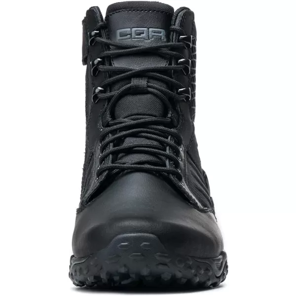 CQR Mens Military Tactical Boots Lightweight 6 Inches Combat Boots Durable EDC Outdoor Work BootsResponse 6  Zip Black