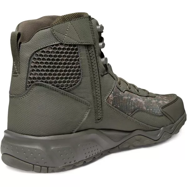 CQR Mens Military Tactical Boots Lightweight 6 Inches Combat Boots Durable EDC Outdoor Work BootsSide Zip Pixel Camo Green