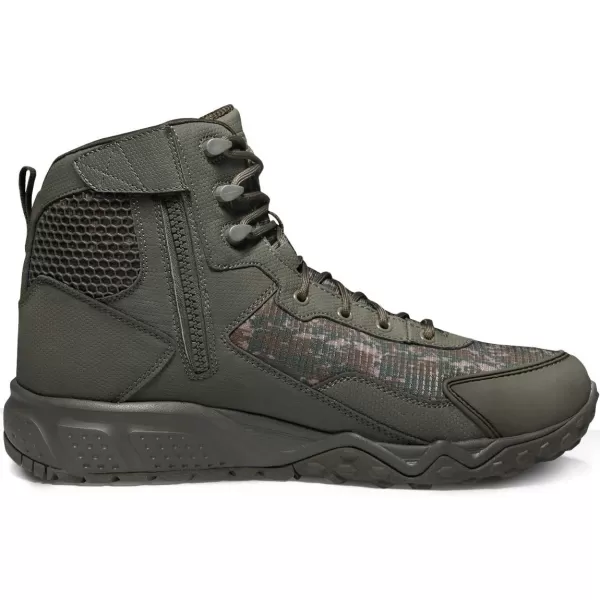 CQR Mens Military Tactical Boots Lightweight 6 Inches Combat Boots Durable EDC Outdoor Work BootsSide Zip Pixel Camo Green