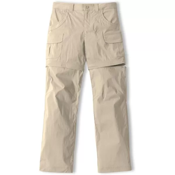 CQR Kids Youth Hiking Cargo Pants UPF 50 Quick Dry Convertible Zip OffRegular Pants Outdoor Camping PantsGirl Convertible Khaki