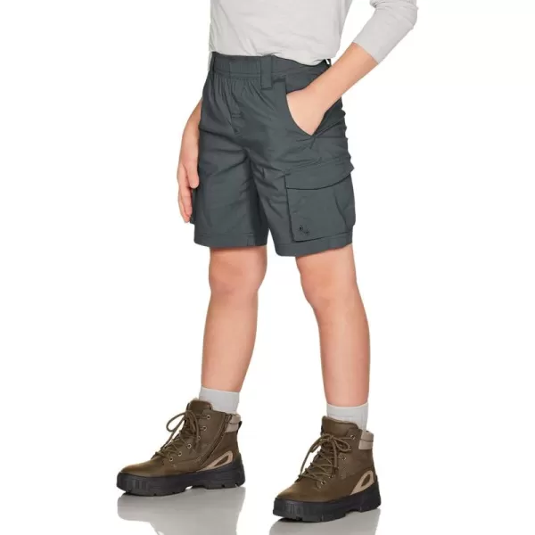 CQR Kids Youth Pull on Cargo Shorts Outdoor Camping Hiking Shorts Lightweight Elastic Waist Athletic Short with PocketsDriflex Charcoal