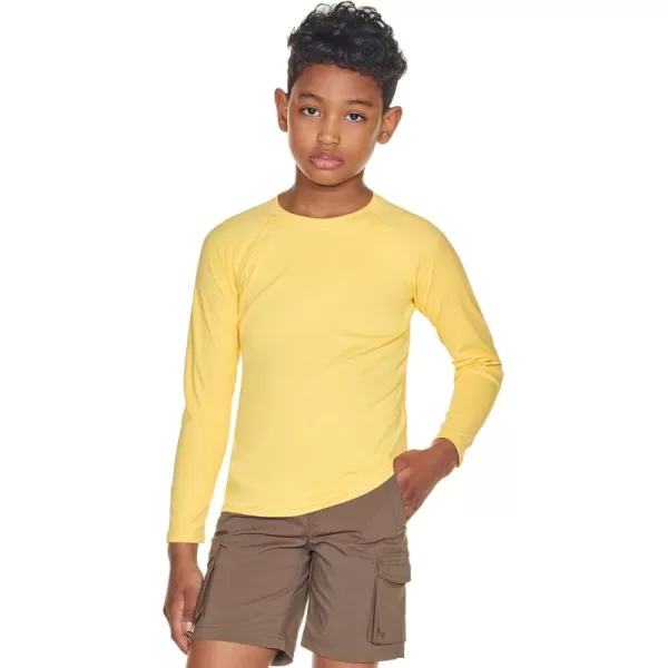 CQR Kids Youth UPF 50 Sun Shirts Dry Fit Long Sleeve T Shirt UV Sun Protection Fishing Shirts Athletic Sports TeeLong Sleeve Uv Sun Shirt Butter