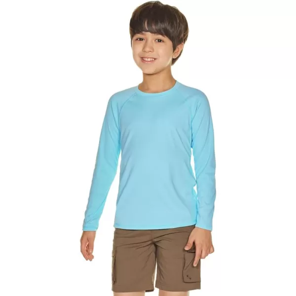 CQR Kids Youth UPF 50 Sun Shirts Dry Fit Long Sleeve T Shirt UV Sun Protection Fishing Shirts Athletic Sports TeeLong Sleeve Uv Sun Shirt Ocean