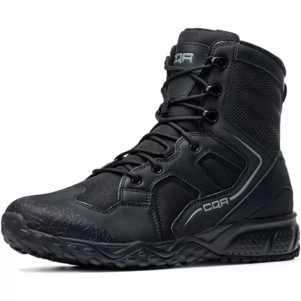 CQR Mens Military Tactical Boots Lightweight 6 Inches Combat Boots Durable EDC Outdoor Work BootsPatrol 6  Zip Black