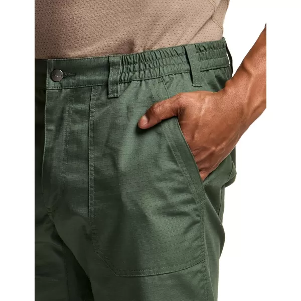 CQR Mens Quick Dry Work Pants Water Resistant Outdoor Tactical Pants Lightweight Stretch Cargo Hiking PantsDuratex Pants Green Kelp