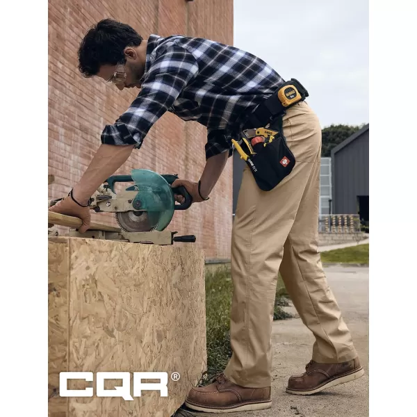 CQR Mens Quick Dry Work Pants Water Resistant Outdoor Tactical Pants Lightweight Stretch Cargo Hiking PantsDuratex Pants Khaki