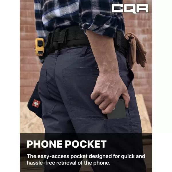 CQR Mens Quick Dry Work Pants Water Resistant Outdoor Tactical Pants Lightweight Stretch Cargo Hiking PantsDuratex Pants Police Navy