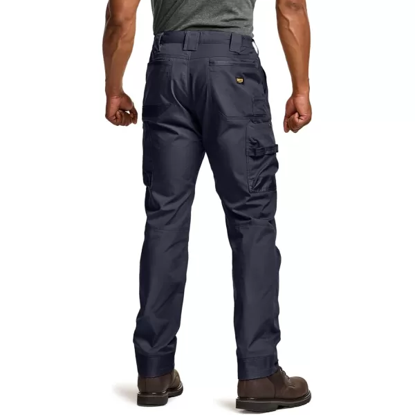 CQR Mens Quick Dry Work Pants Water Resistant Outdoor Tactical Pants Lightweight Stretch Cargo Hiking PantsFrontline Police Navy