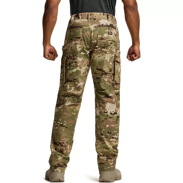 CQR Mens Quick Dry Work Pants Water Resistant Outdoor Tactical Pants Lightweight Stretch Cargo Hiking PantsPrint Work Pants Utility Camo