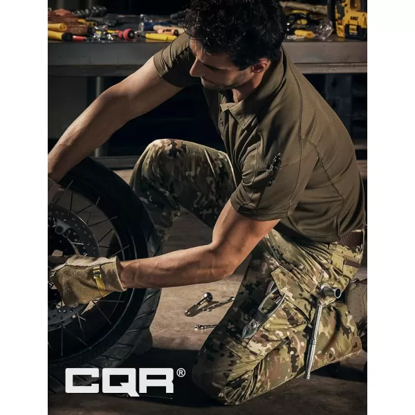 CQR Mens Quick Dry Work Pants Water Resistant Outdoor Tactical Pants Lightweight Stretch Cargo Hiking PantsPrint Work Pants Utility Camo