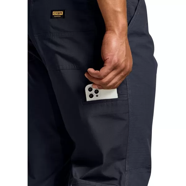 CQR Mens Quick Dry Work Pants Water Resistant Outdoor Tactical Pants Lightweight Stretch Cargo Hiking PantsStraight Police Navy