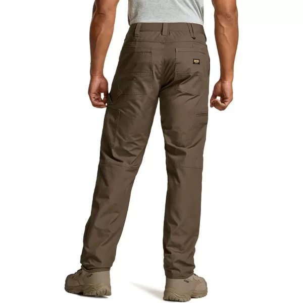 CQR Mens Quick Dry Work Pants Water Resistant Outdoor Tactical Pants Lightweight Stretch Cargo Hiking PantsStraight Tundra