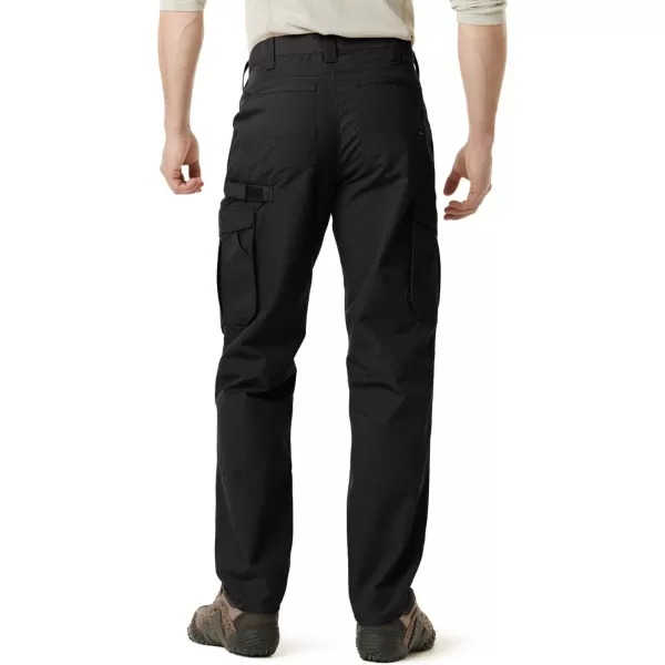 CQR Mens Quick Dry Work Pants Water Resistant Outdoor Tactical Pants Lightweight Stretch Cargo Hiking PantsWork Cargo Pants Black