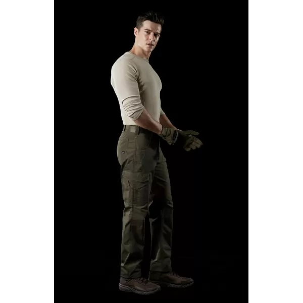 CQR Mens Quick Dry Work Pants Water Resistant Outdoor Tactical Pants Lightweight Stretch Cargo Hiking PantsWork Cargo Pants Black