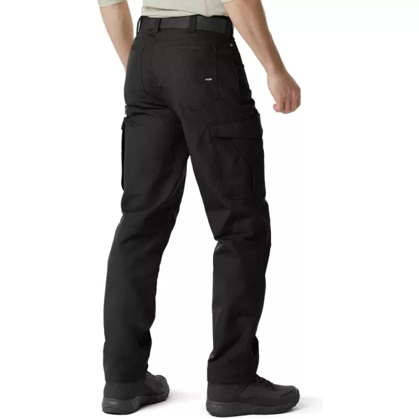 CQR Mens Quick Dry Work Pants Water Resistant Outdoor Tactical Pants Lightweight Stretch Cargo Hiking PantsWork Cargo Pants Black