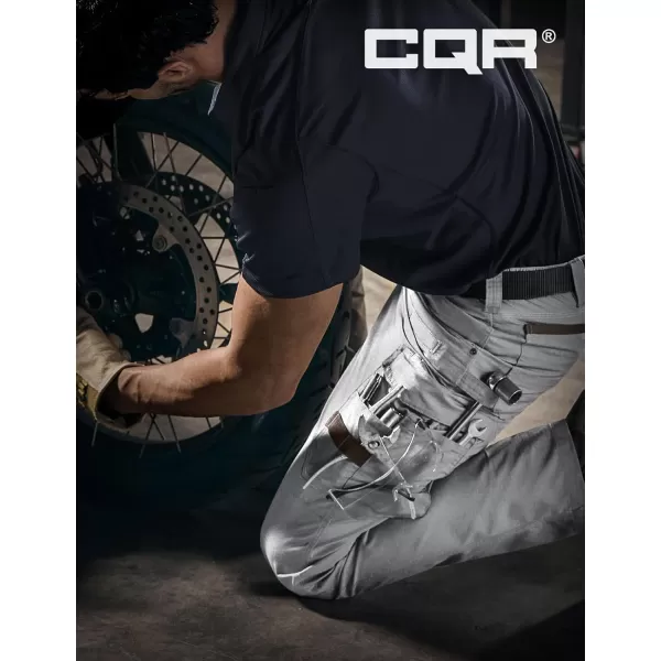 CQR Mens Quick Dry Work Pants Water Resistant Outdoor Tactical Pants Lightweight Stretch Cargo Hiking PantsWork Cargo Pants Stone