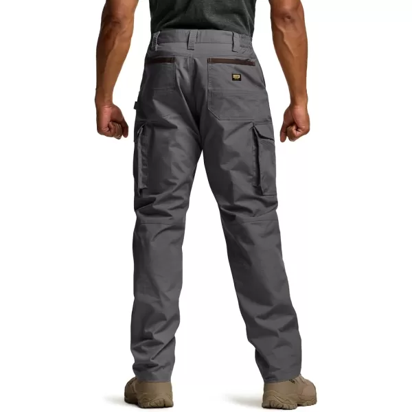 CQR Mens Quick Dry Work Pants Water Resistant Outdoor Tactical Pants Lightweight Stretch Cargo Hiking PantsWork Pants Charcoal