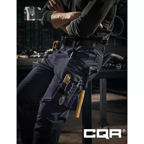 CQR Mens Quick Dry Work Pants Water Resistant Outdoor Tactical Pants Lightweight Stretch Cargo Hiking PantsWork Pants Police Navy