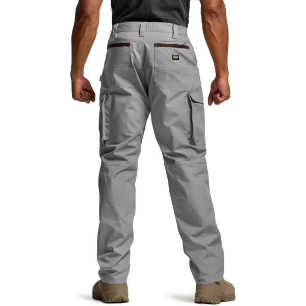 CQR Mens Quick Dry Work Pants Water Resistant Outdoor Tactical Pants Lightweight Stretch Cargo Hiking PantsWork Pants Stone