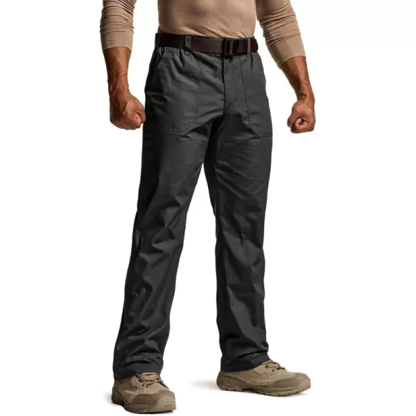 CQR Mens Quick Dry Work Pants Water Resistant Outdoor Tactical Pants Lightweight Stretch Cargo Hiking PantsDuratex Pants Black