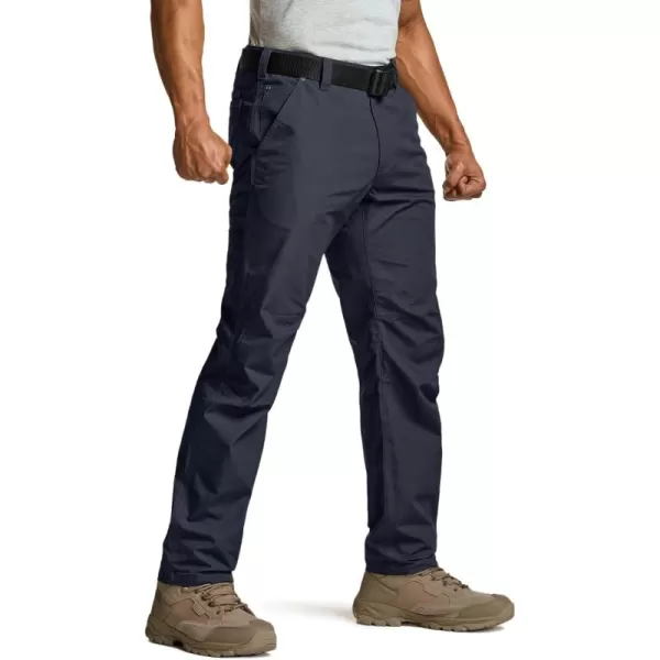 CQR Mens Quick Dry Work Pants Water Resistant Outdoor Tactical Pants Lightweight Stretch Cargo Hiking PantsStraight Police Navy