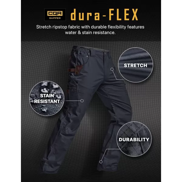 CQR Mens Flex Ripstop Work Pants Water Resistant Tactical Pants Outdoor Utility Operator EDC Cargo PantsDura Flex Pants Operator Navy