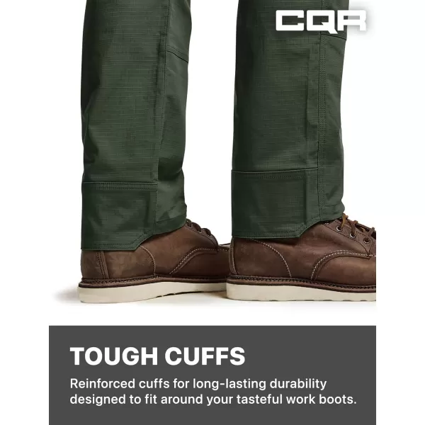 CQR Mens Flex Ripstop Work Pants Water Resistant Tactical Pants Outdoor Utility Operator EDC Cargo PantsDura Flex Print Olive Green