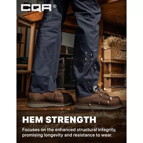 CQR Mens Flex Ripstop Work Pants Water Resistant Tactical Pants Outdoor Utility Operator EDC Cargo PantsLumber Operator Navy