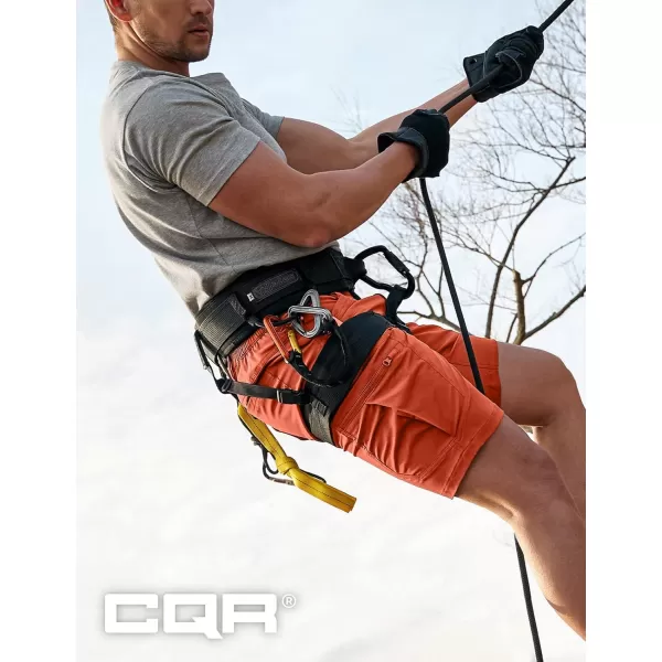 CQR Mens Hiking Cargo Shorts Quick Dry Stretch Tactical Outdoor Shorts Lightweight Camping Golf Shorts with Multi PocketsRocky Shorts Burnt Orange