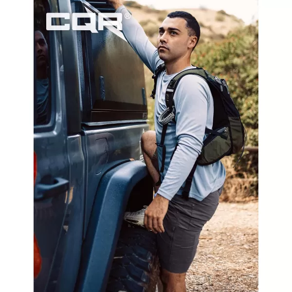 CQR Mens Hiking Cargo Shorts Quick Dry Stretch Tactical Outdoor Shorts Lightweight Camping Golf Shorts with Multi PocketsSedona Charcoal