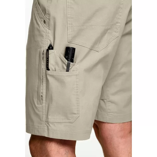 CQR Mens Hiking Cargo Shorts Quick Dry Stretch Tactical Outdoor Shorts Lightweight Camping Golf Shorts with Multi PocketsSedona Desert Sand