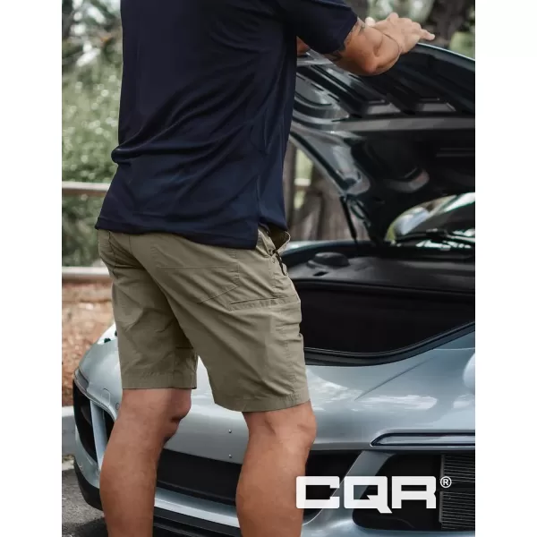 CQR Mens Hiking Cargo Shorts Quick Dry Stretch Tactical Outdoor Shorts Lightweight Camping Golf Shorts with Multi PocketsSedona Desert Sand