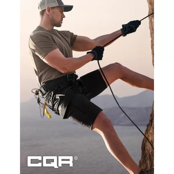 CQR Mens Hiking Cargo Shorts Quick Dry Stretch Tactical Outdoor Shorts Lightweight Camping Golf Shorts with Multi PocketsShenandoah Shorts Black