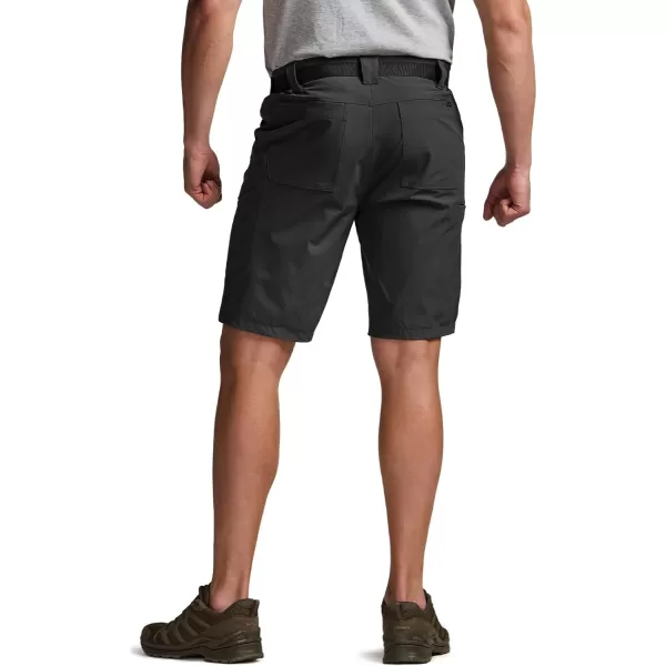 CQR Mens Hiking Cargo Shorts Quick Dry Stretch Tactical Outdoor Shorts Lightweight Camping Golf Shorts with Multi PocketsShenandoah Shorts Black