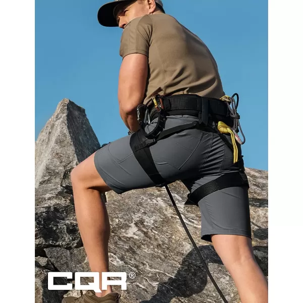 CQR Mens Hiking Cargo Shorts Quick Dry Stretch Tactical Outdoor Shorts Lightweight Camping Golf Shorts with Multi PocketsShenandoah Shorts Carbon Grey