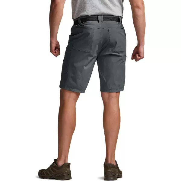 CQR Mens Hiking Cargo Shorts Quick Dry Stretch Tactical Outdoor Shorts Lightweight Camping Golf Shorts with Multi PocketsShenandoah Shorts Carbon Grey