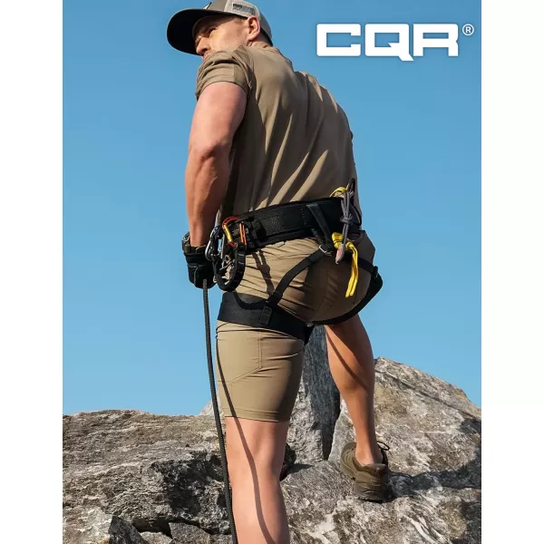 CQR Mens Hiking Cargo Shorts Quick Dry Stretch Tactical Outdoor Shorts Lightweight Camping Golf Shorts with Multi PocketsShenandoah Shorts Coyote