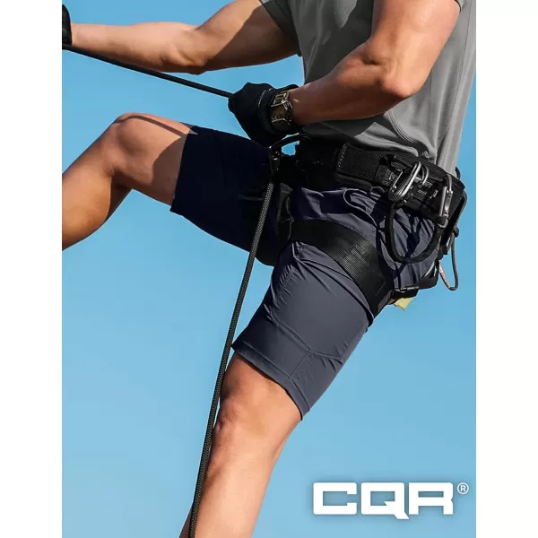 CQR Mens Hiking Cargo Shorts Quick Dry Stretch Tactical Outdoor Shorts Lightweight Camping Golf Shorts with Multi PocketsShenandoah Shorts Navy