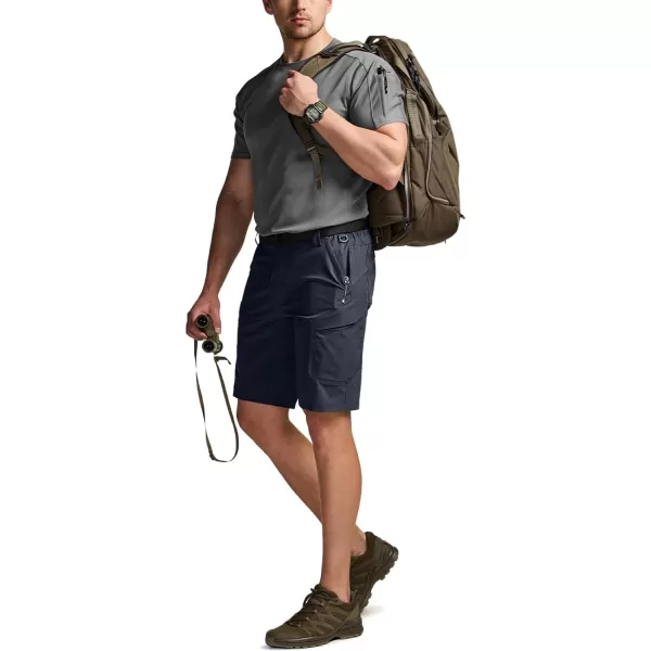 CQR Mens Hiking Cargo Shorts Quick Dry Stretch Tactical Outdoor Shorts Lightweight Camping Golf Shorts with Multi PocketsShenandoah Shorts Navy